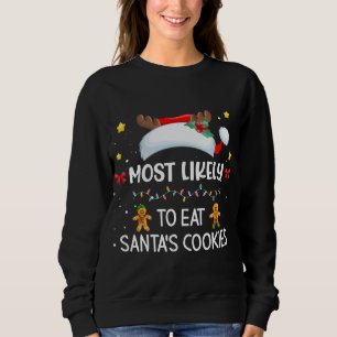 Sudadera Lo más probable es que coman galletas de Papá Noel