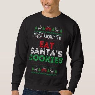 Sudadera Lo más probable es que coman las galletas de Santa
