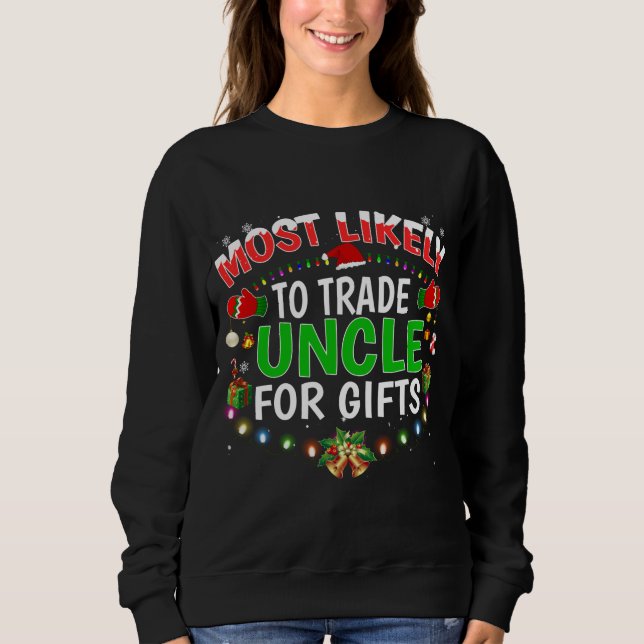 Sudadera Lo Más Probable Es Que Traigan Luces De Navidad Al (Anverso)