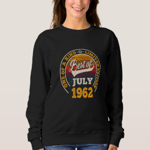 Sudadera Lo Mejor De Julio De 1962 60º Cumpleaños 60 Años