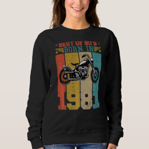 Sudadera Lo Mejor De Los 80 Nacido En 1981 Motocicleta Vint