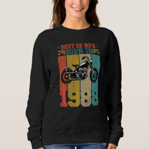 Sudadera Lo Mejor De Los 80 Nacido En 1988 Motocicleta Vint