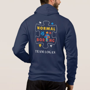 Sudadera Lo normal es aburrido Conciencia sobre el autismo