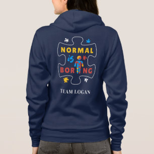Sudadera Lo normal es aburrido Conciencia sobre el autismo