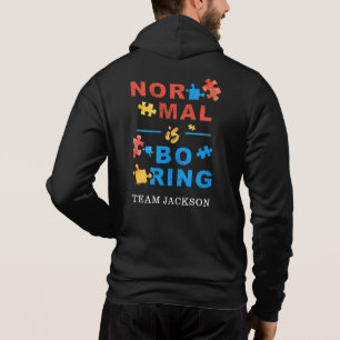 Sudadera Lo Normal es Aburrido Rompecabezas Conciencia sobr