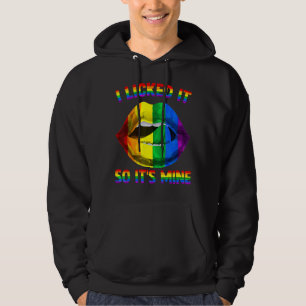 Sudadera Lo pegué así que es mi Lgbtq levanta lgbt arcoiris