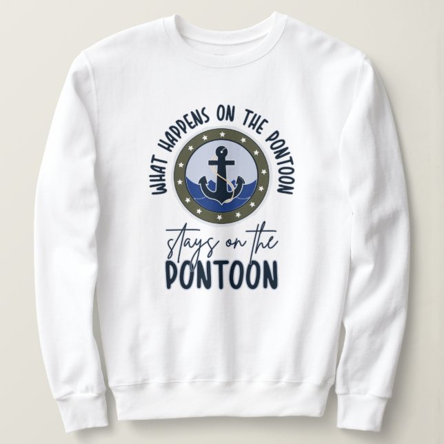 Sudadera Lo que pasa en el pontón se queda en el pontón (Anverso del diseño)
