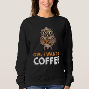 Sudadera Lo que quiero es café alas plumaje noctámbulo café