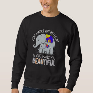 Sudadera Lo que te hace diferente y hermoso autismo elefant