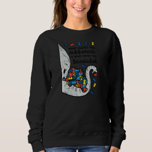 Sudadera Lo que te hace diferente y hermoso autismo elefant