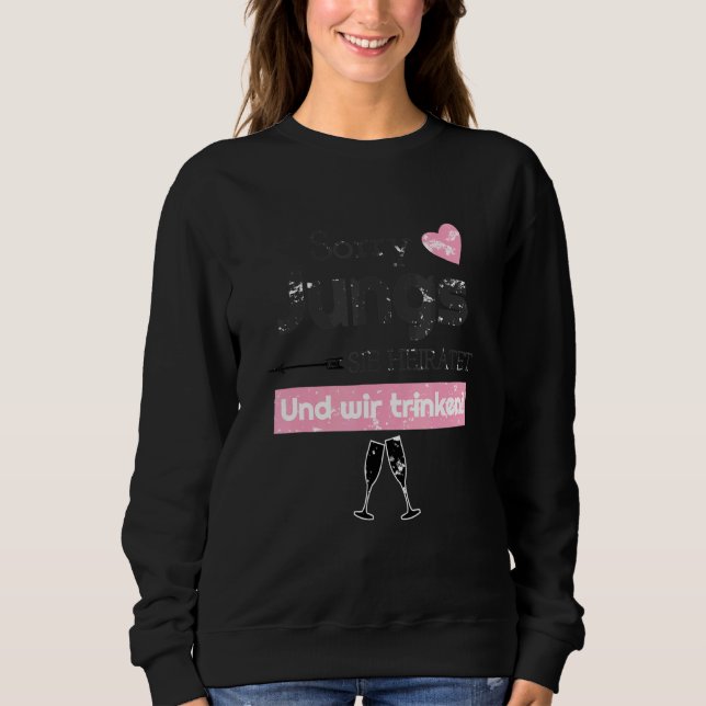 Sudadera Lo siento chicos Jga Novia Polter Despedida de sol (Anverso)