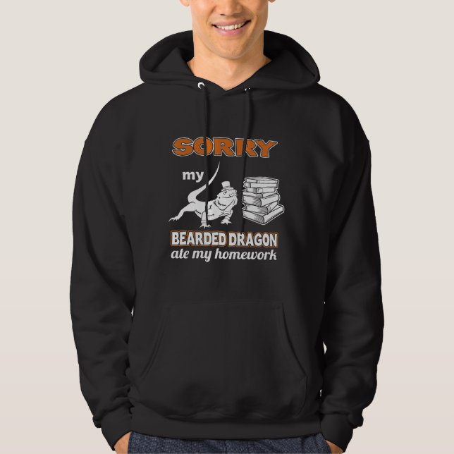 Sudadera Lo siento Dragón con la barba comiendo mi hogar (Anverso)