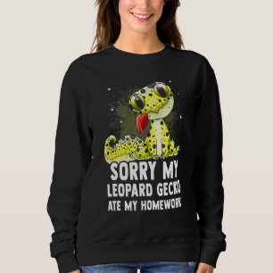 Sudadera Lo siento, mi leopardo gecko comió mi escuela para