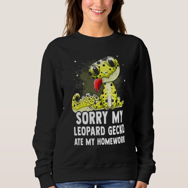 Sudadera Lo siento, mi leopardo gecko comió mi escuela para (Anverso)
