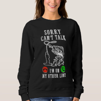 Sudadera Lo siento, no puedo hablar, estoy en mi otra línea