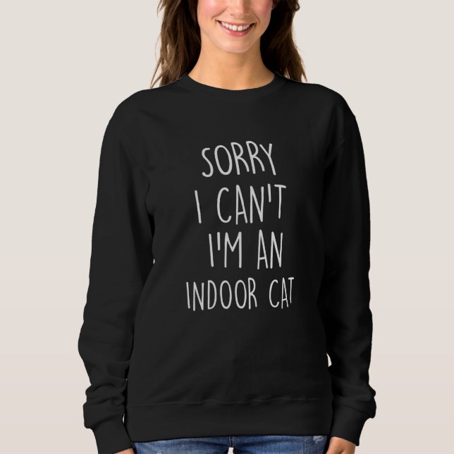 Sudadera Lo Siento, No Puedo Ser Un Ca Kitty Introvertido I (Anverso)