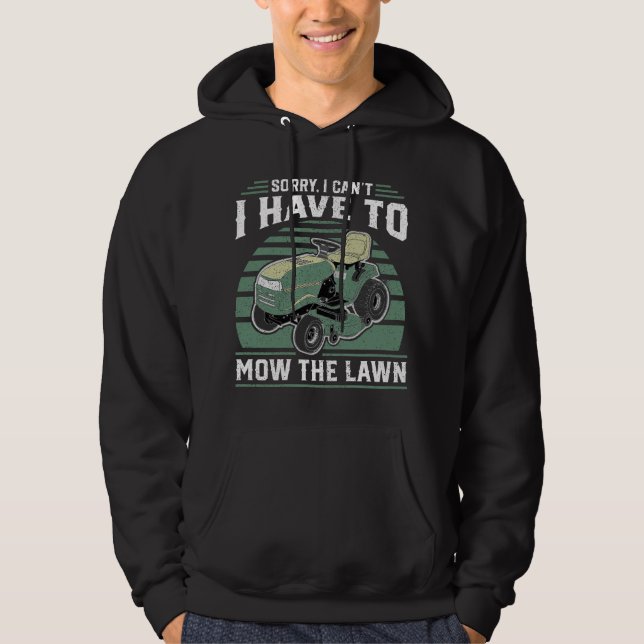 Sudadera Lo siento no puedo tengo que cortar el césped dive (Anverso)