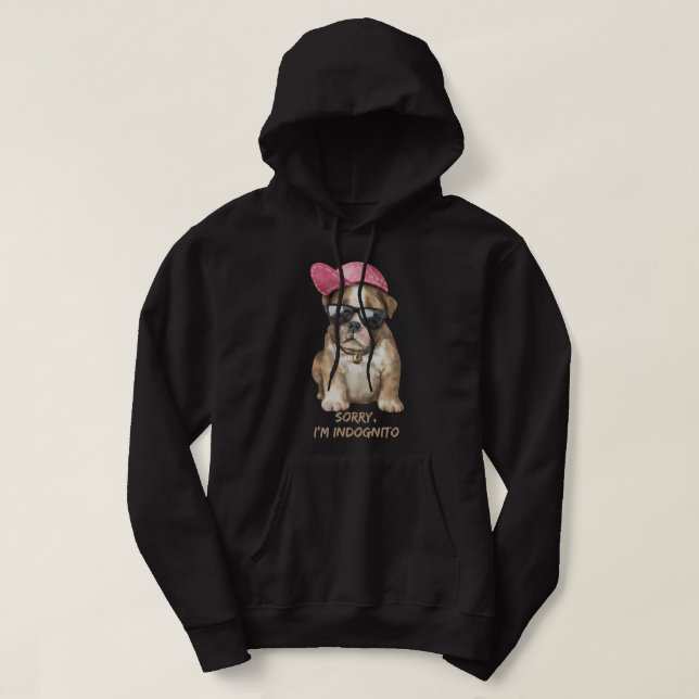 Sudadera LO SIENTO, soy INDOGNITO (Bulldog inglés) cachorro (Diseño del anverso)