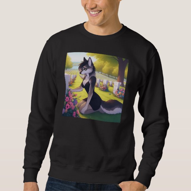 Sudadera Loba Viuda de Guerra  (Anverso)