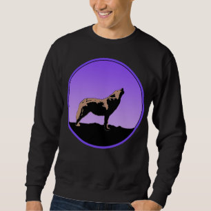 Sudadera Lobo al atardecer - Arte de vida salvaje original