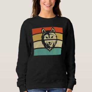 Sudadera Lobo animal de bosque retro