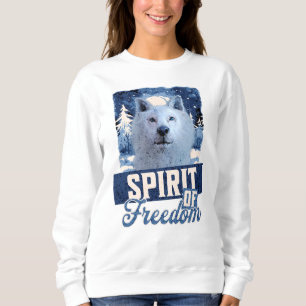 Sudadera Lobo Ártico Espíritu de Libertad Diseño de Vida Si
