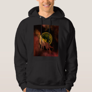 SUDADERA LOBO AULLANDO EN GALAXIA LUNA ESPACIO
