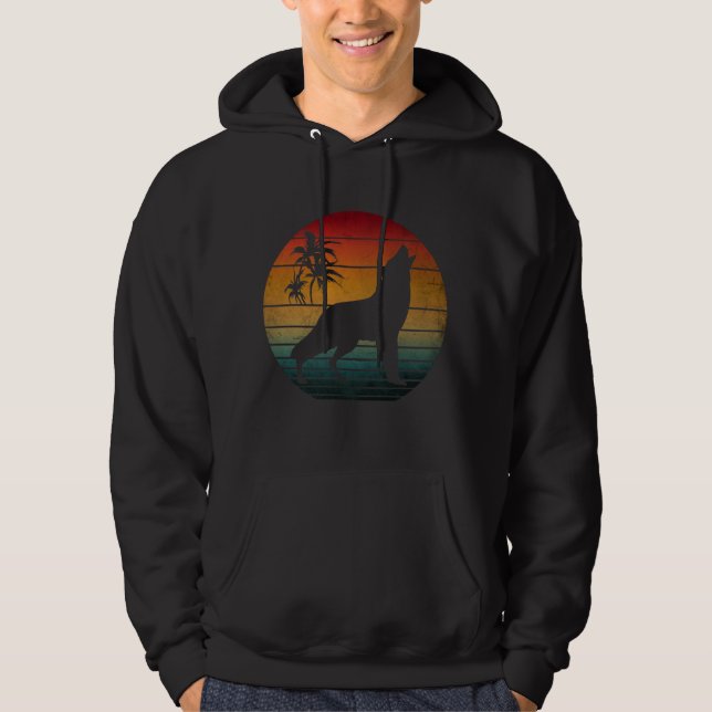 Sudadera lobo aullando vintage (Anverso)