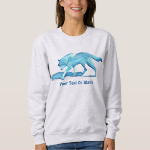Sudadera Lobo Azul En Nieve