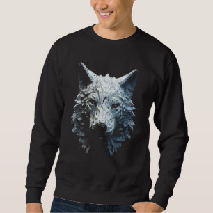 Sudadera Lobo blanco Fantasy Artwork Animal Motif Wolf