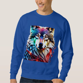 Sudadera Lobo colorido