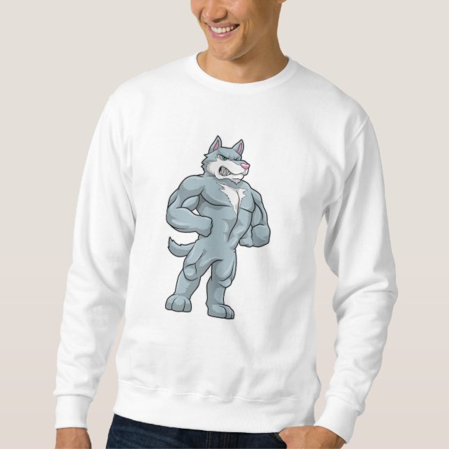 Sudadera Lobo como el caso de Bodybuilder (Anverso)