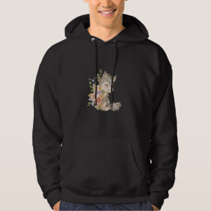 Sudadera lobo con flores lobos lindos luna de animal chico