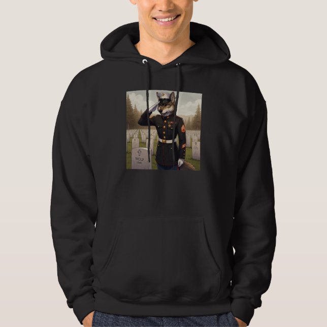Sudadera Lobo de la Marina saludando (Anverso)