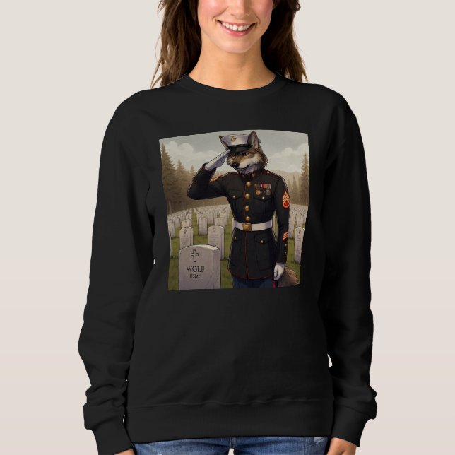 Sudadera Lobo de la Marina saludando (Anverso)