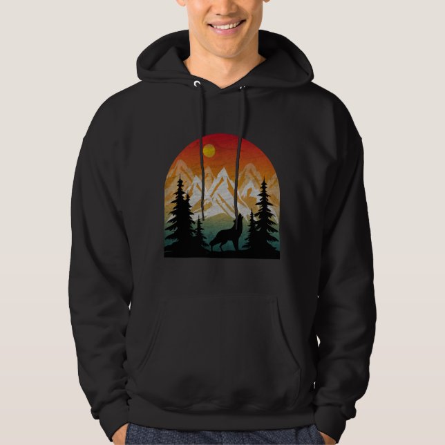 Sudadera Lobo de la Naturaleza Vintage (Anverso)