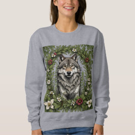 Sudadera Lobo de Minnesota Rodeado por la flor de pimienta 