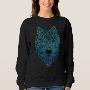 Sudadera Lobo del cielo nocturno iluminando la naturaleza a