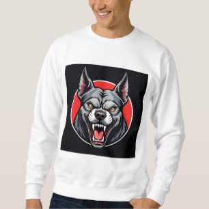 Sudadera Lobo en diseño rojo y negro atrevido