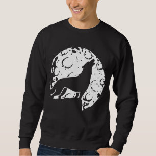 Sudadera Lobo en luna Lobo con luz de luna Lobo de luna lle