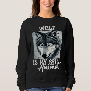 Sudadera Lobo es mi espíritu, lobos angustiados