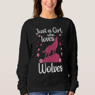 Sudadera Lobo Guay Para Mujeres Chicas Howling Wolf Animal