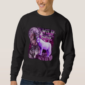 Sudadera Lobo Lobo Lejano Lejano En La Luna Galaxia Gracios