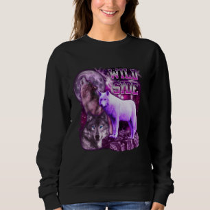 Sudadera Lobo Lobo Lejano Lejano En La Luna Galaxia Gracios