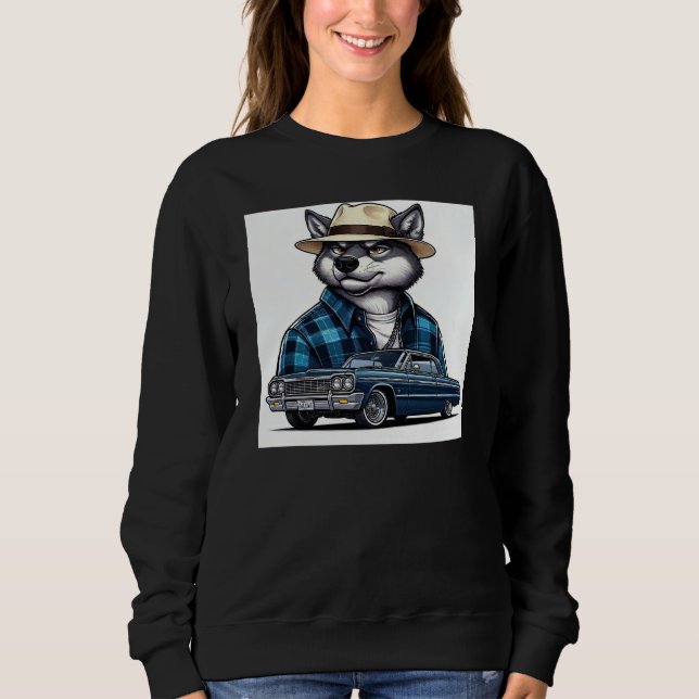 Sudadera Lobo Lowrider (Anverso)