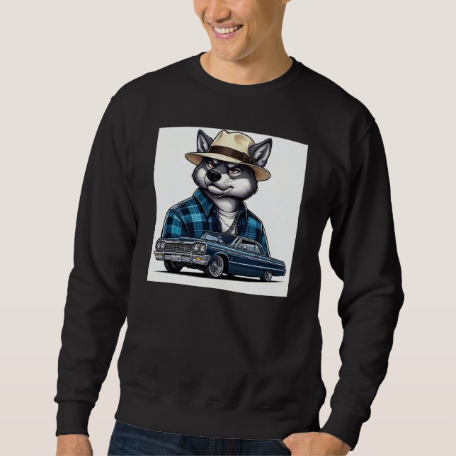 Sudadera Lobo Lowrider (Anverso)