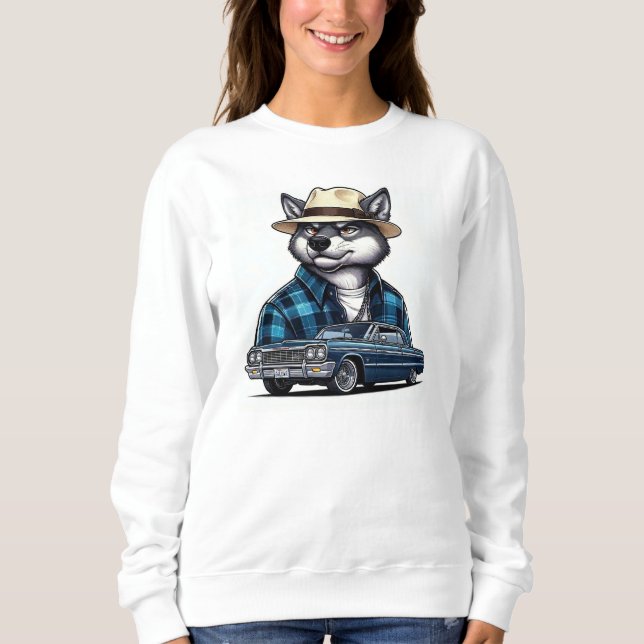 Sudadera Lobo Lowrider (Anverso)