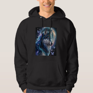 Sudadera Lobo Místico Arte de Animal Fantástico Lobo Entusi