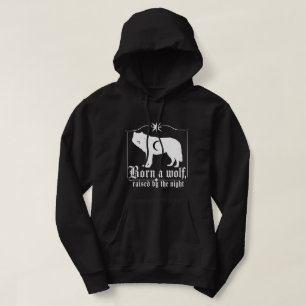 Sudadera Lobo Místico y Gráfico Gótico de Luna Creciente