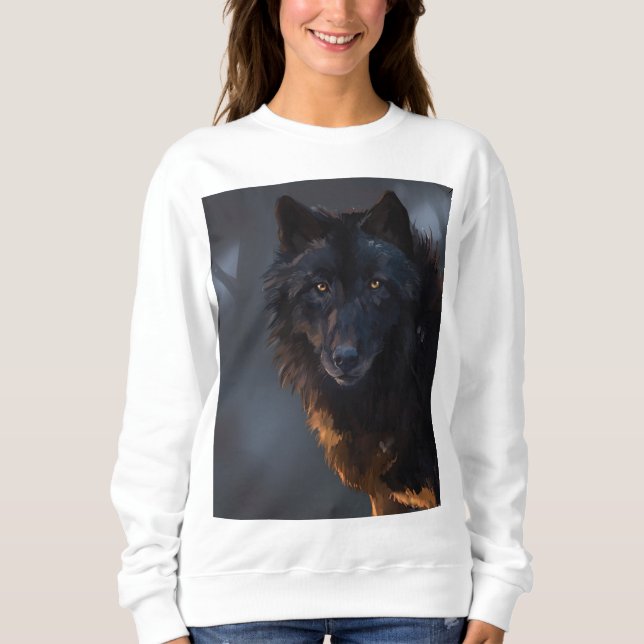 Sudadera Lobo negro (Anverso)